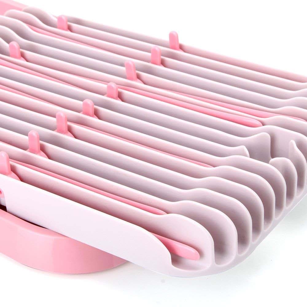 Sankoo Baby Bottle Drying Rack with Tray，High Capacity Foldable Countertop Bottle Holder for Bottles, Teats, Cups, Pump (photo 3)