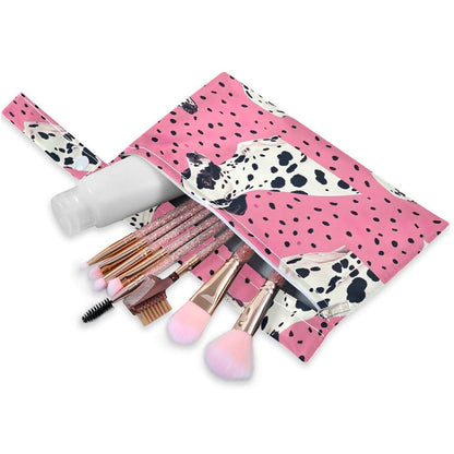 Dalmatian Dog Pattern Wet Dry Bag Set for Diaper & Travel Storage