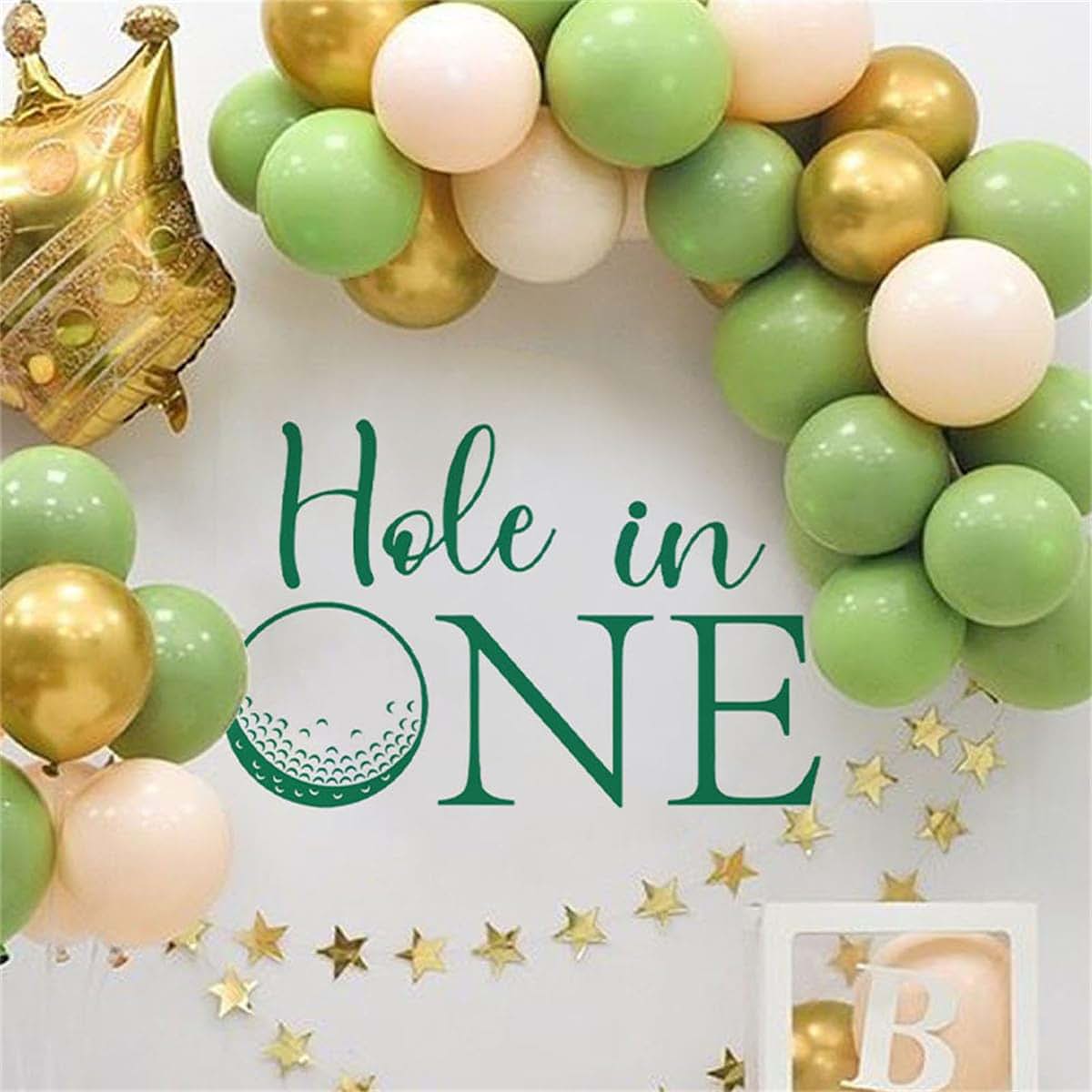 WALLMEII Golf Wall Decal Hole in One 1st Birthday Sticker
