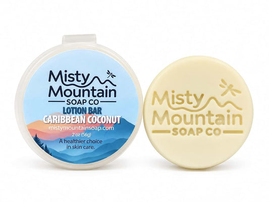 Lotion Bars - Caribbean Coconut - Made with Natural Oils and Butters by Misty Mountain Soap Co.