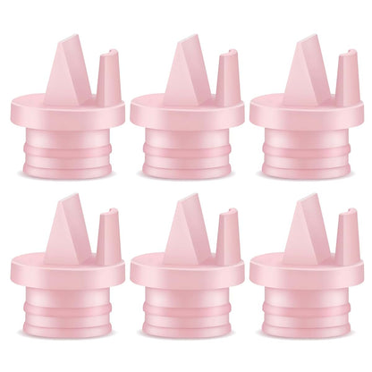 Maymom Duckbill Valve with Pull Tab for Medela, Spectra, Avent Breast Pumps, 6 Pack Pink