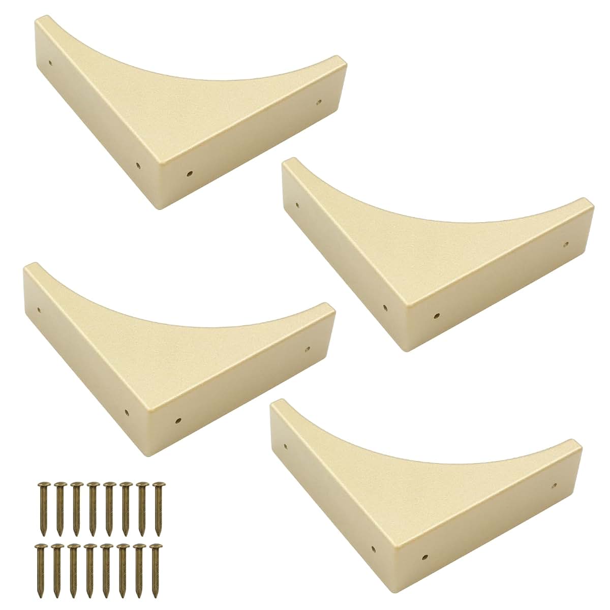 Bivethoi Bronze Box Corner Protectors, 4-Pack, Zinc Alloy