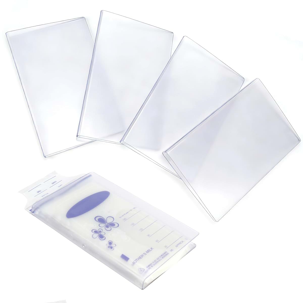 4-Piece Breast Milk Freezer Storage Organizer Tray