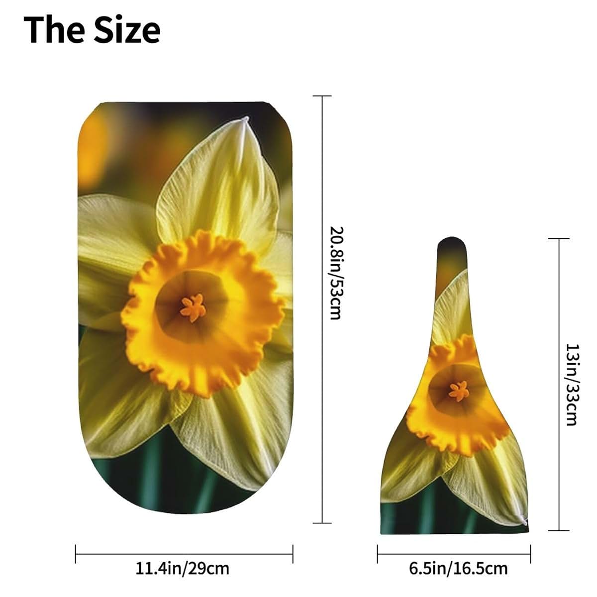 KKLWEGU Newborn Swaddle Blanket And Beanie Hat Set In Daffodil Flower Print (photo 2)