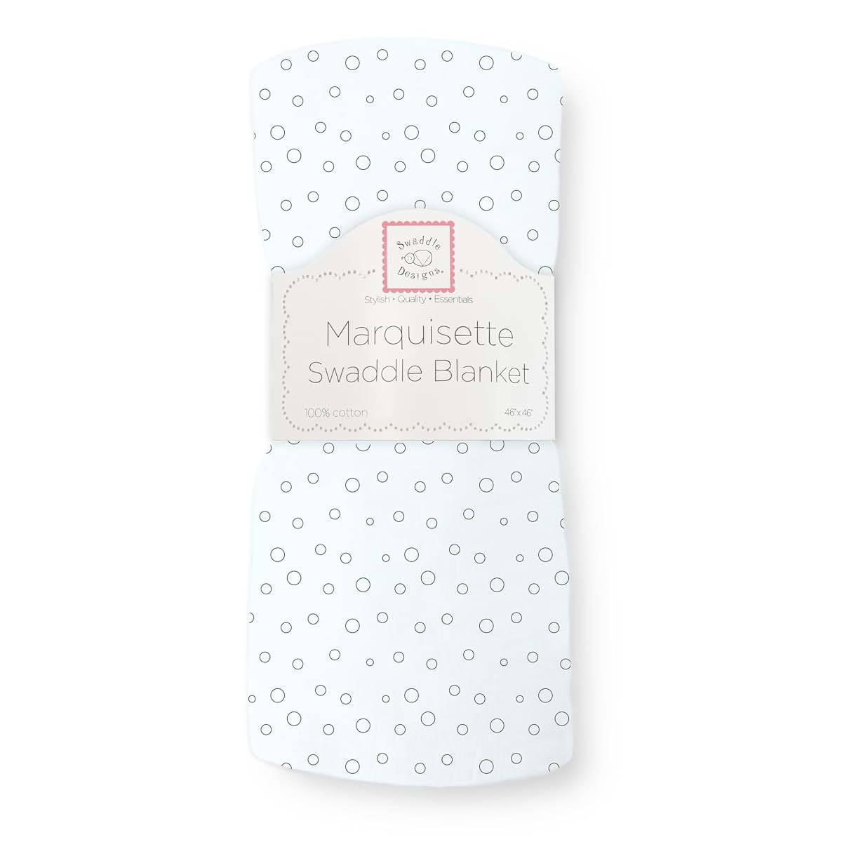SwaddleDesigns Marquisette Receiving Swaddle Blanket 100% Cotton 46x46 Inches