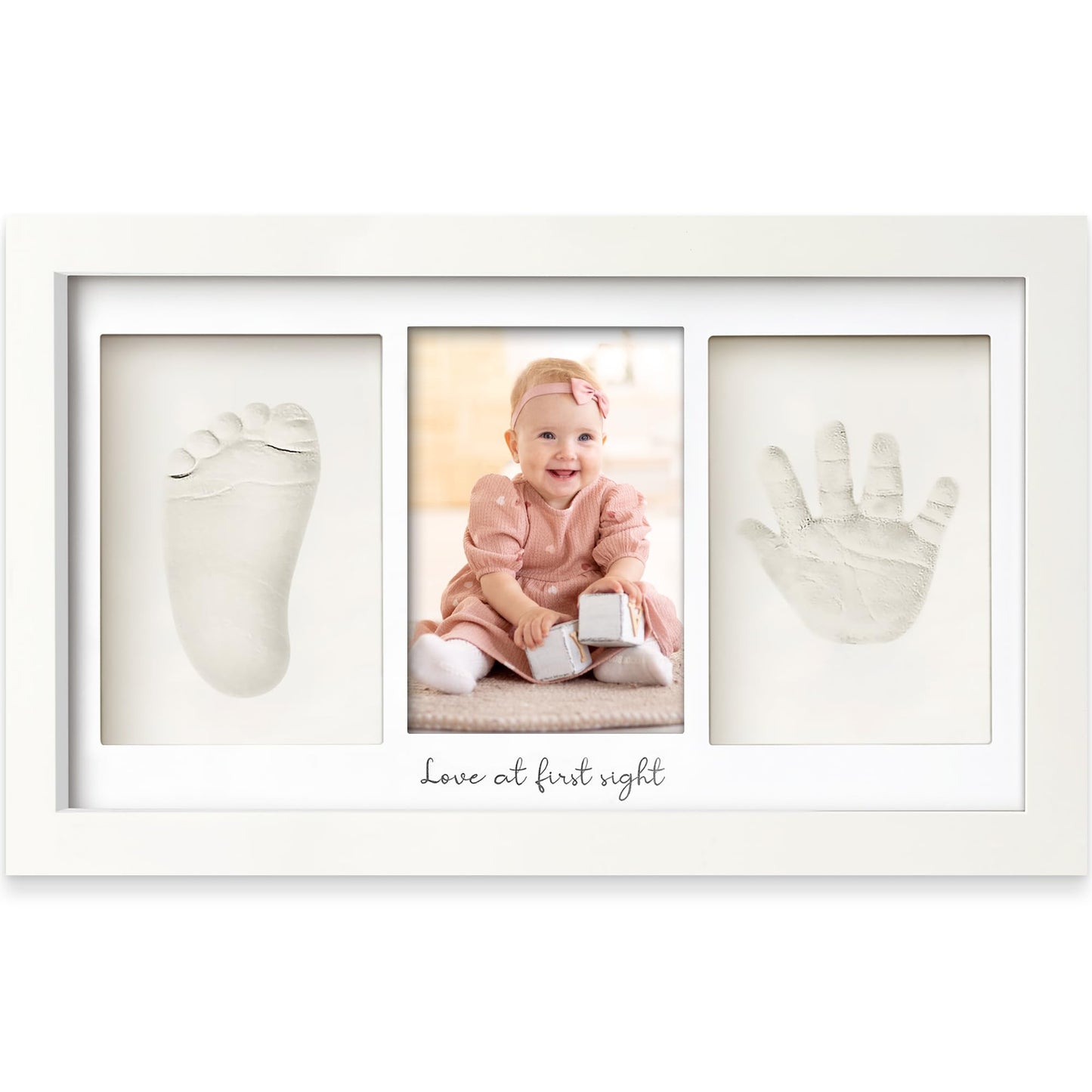 KeaBabies Baby Handprint Kit - Clay Keepsake Frame