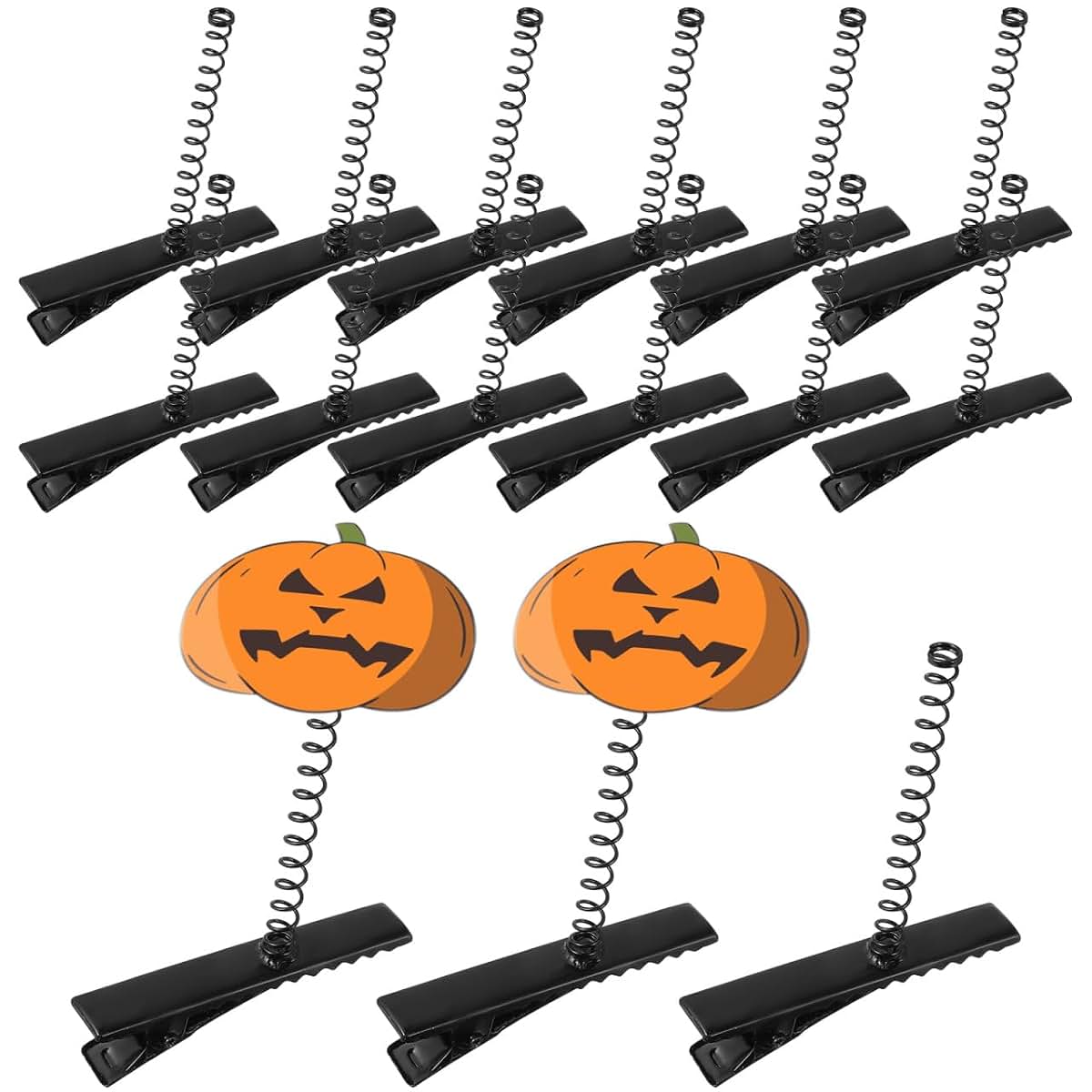 BabyOneStop 100-Pack Metal Duck Bill Clips, Black Alligator Hair Clips with Spring for Styling and DIY