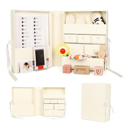 Wintc Baby Keepsake Box With Milestone Stickers