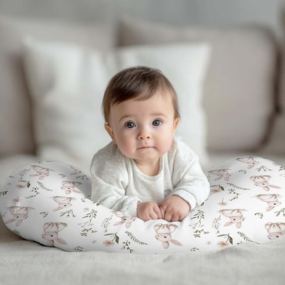 BabyOneStop Bunny Daisy Floral Nursing Pillow Cover for U-Shaped Pillows