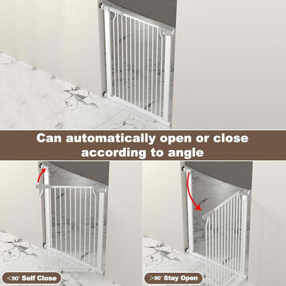 Extra Tall and Wide Metal Pet Gate for Doorway
