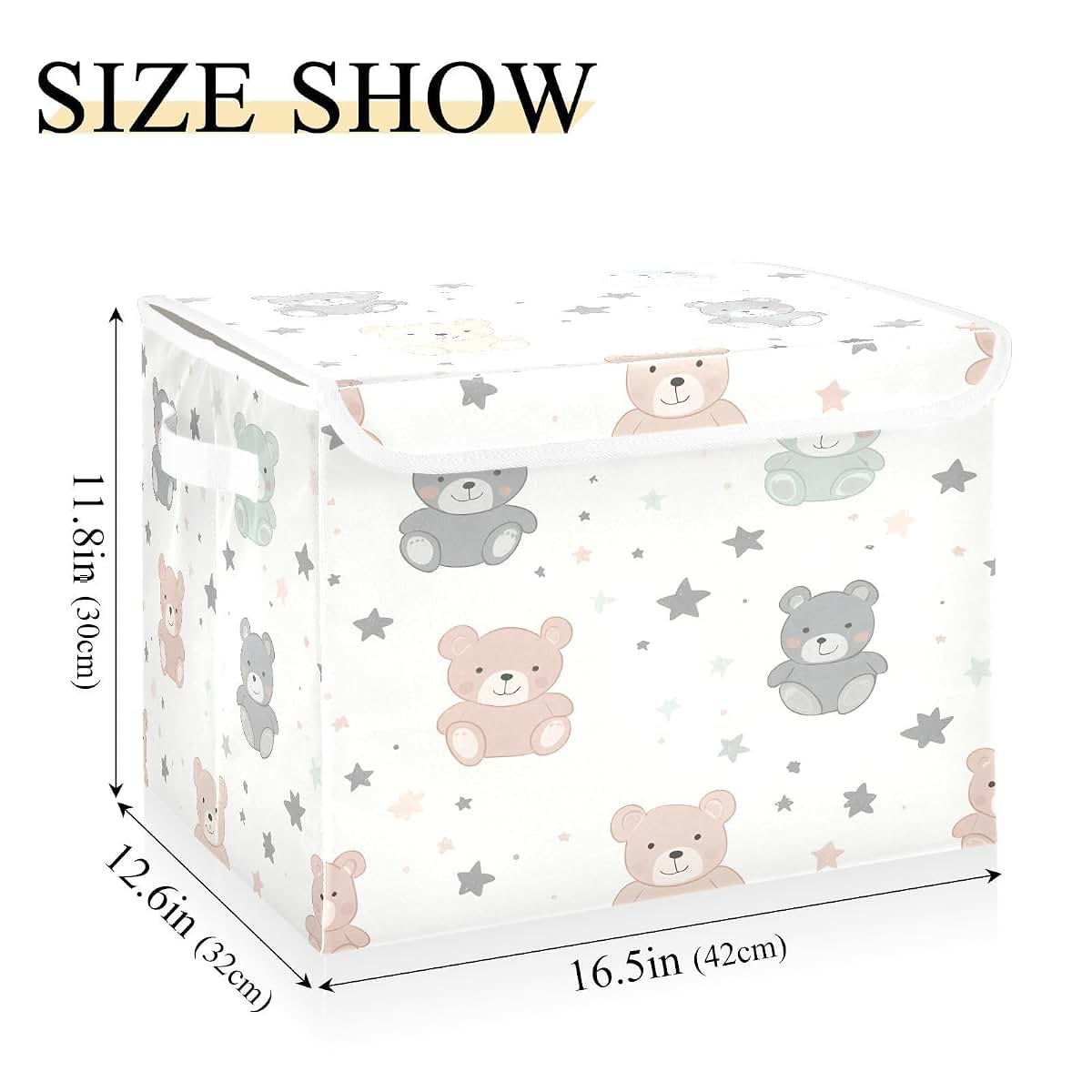 Storage Bins with Lid & Handles for Nursery Organization