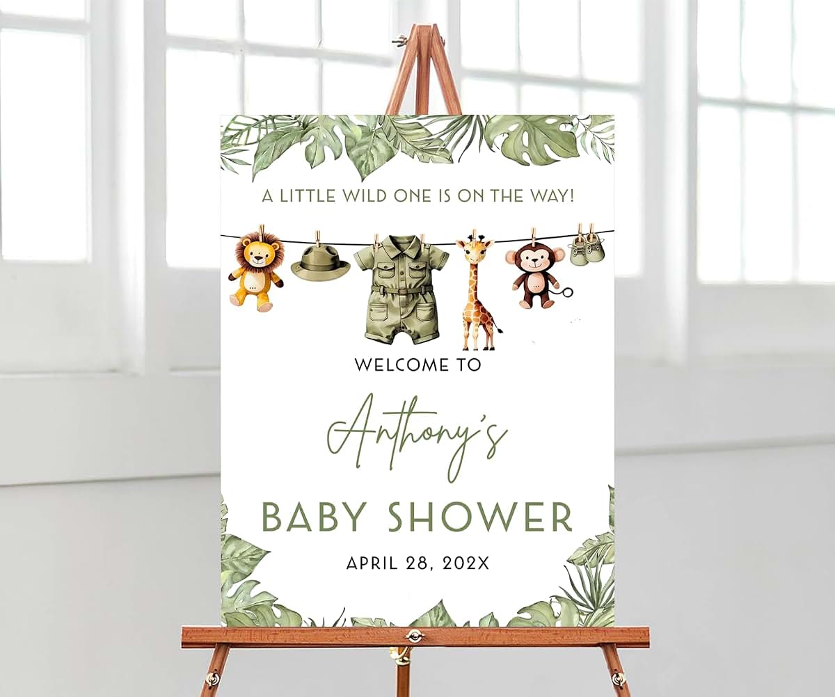 SpecialGift Custom Baby Shower Welcome Sign, 4 mm Corrugated Plastic (photo 2)