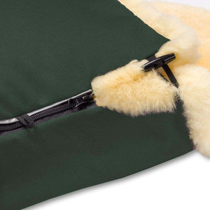 Hofbrucker Luxury Nostalgic Merino Lambskin Stroller Footmuff in Green (photo 4)