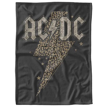 ACDC Leopard Bolt Lightweight Baby Blanket, 30 x 40 Inches, Unisex