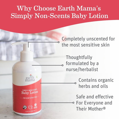 Earth Mama Simply Non-Scents Baby Lotion 8oz