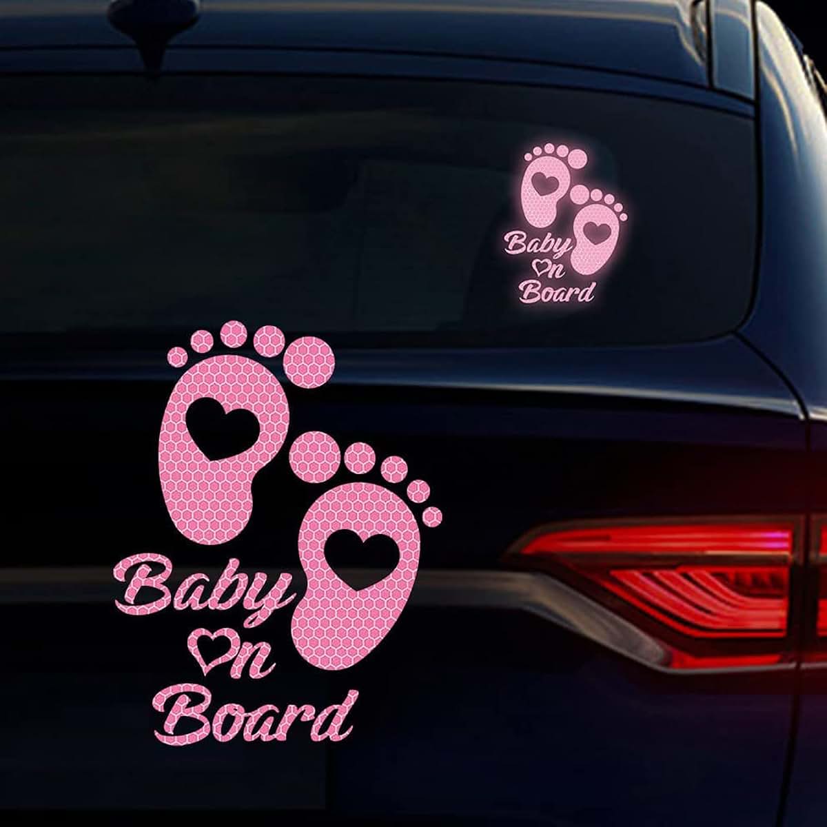 BabyOneStop Reflective Baby On Board Car Window Decals