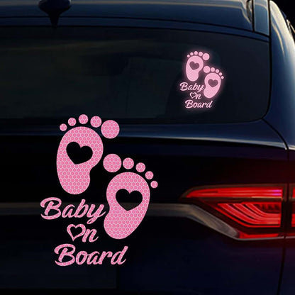 BabyOneStop Reflective Baby On Board Car Window Decals