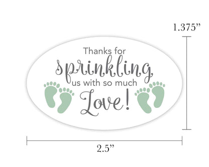 Orange Umbrella Co Baby Shower Stickers, Thanks for Showering us, Girl Boy and Gender Neutral Shower Stickers (photo 2)