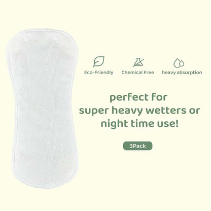 BISENKID 2 Pack Waterproof Cloth Diaper Cover Reusable Plastic Diaper Cover - Adjustable Outer Shell with 3 Pack (photo 4)