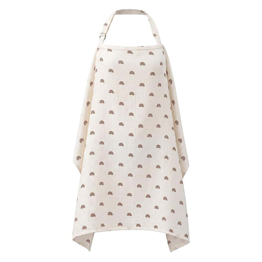 Fnanjwq Baby Nursing Scarf In Beige Cotton Muslin