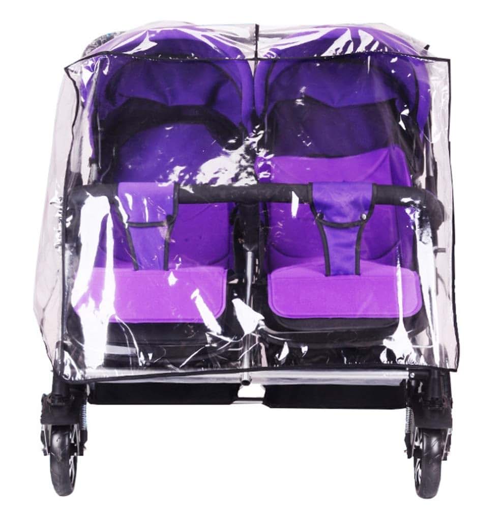 Ibluelover Universal Double Stroller Rain Cover for Side by Side Prams