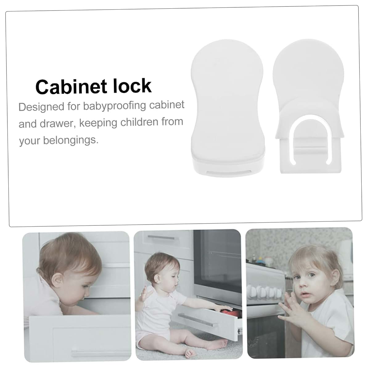 VICASKY Refrigerator Cabinet Lock Baby Proofing Latch