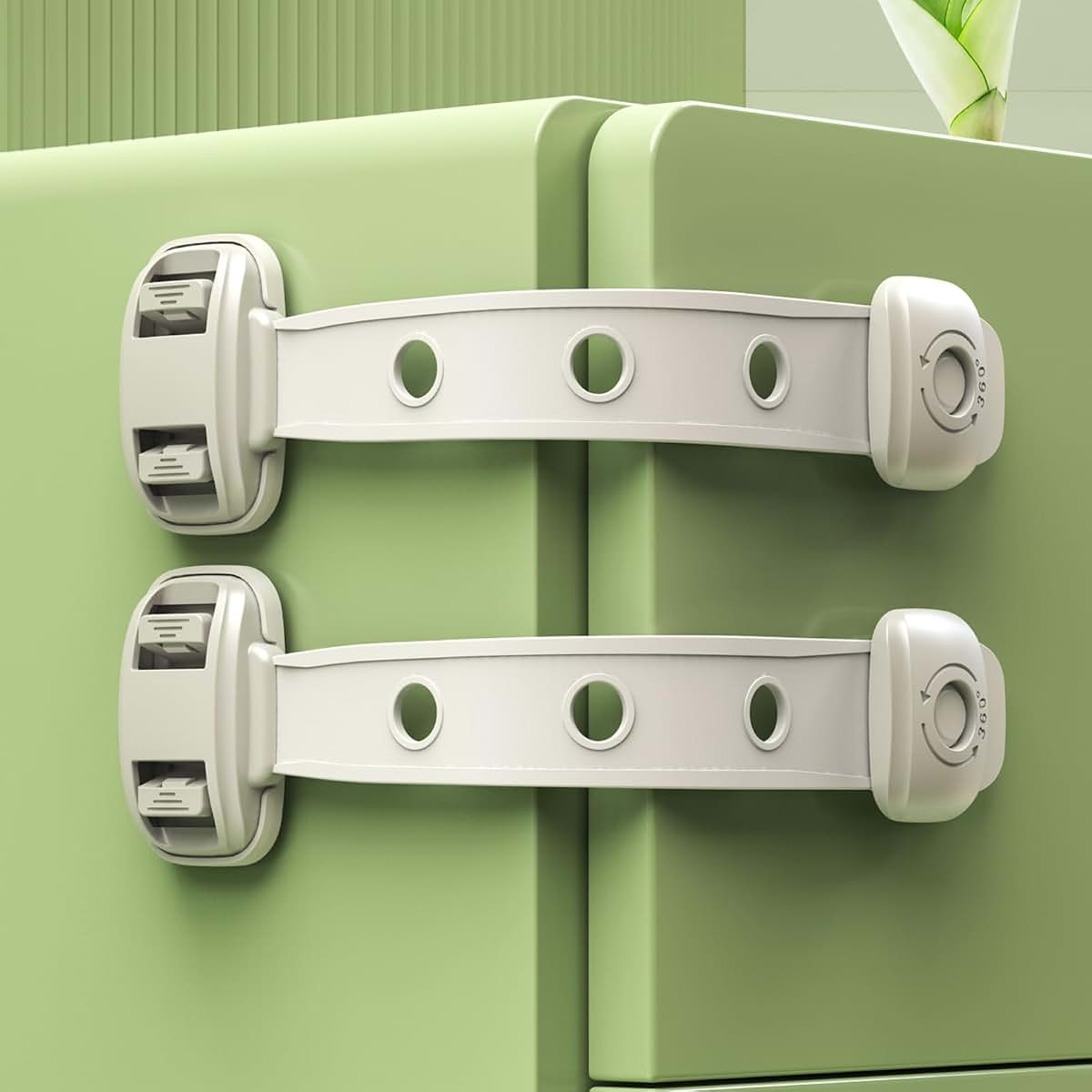 Moumouten Gray Child Safety Cabinet Locks, 5-Pack (photo 2)