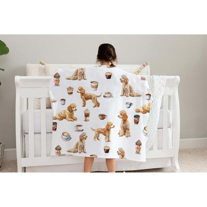 SqtmuHLuo Baby Blanket, Poodle Flannel Swaddle for Crib and Stroller (photo 3)