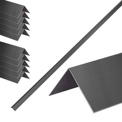 Kajivue Black Stainless Steel Corner Guards - 10 Pack 48 Inch