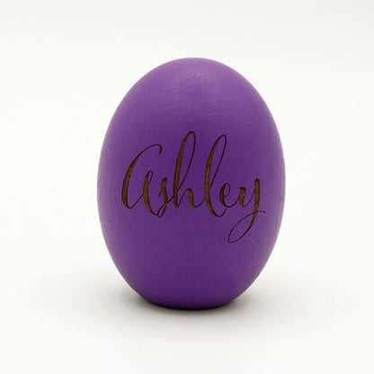 MYETCHEY Personalized Easter egg Easter basket stuffers for babies Baby Easter Easter gifts for toddlers Wood Easter