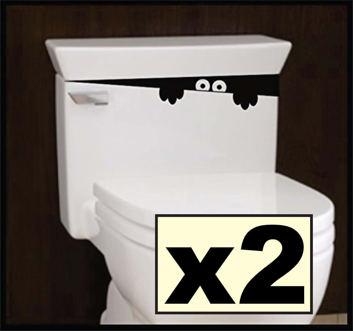 Sticker Connection | Toilet Monster Decal | 2"x12" Funny Kids Bathroom Sticker