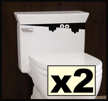 Sticker Connection | Toilet Monster Decal | 2"x12" Funny Kids Bathroom Sticker