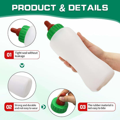 Usunfarm 2Pcs Feeding White Lamb Baby Bottle 600ml Goat Bottles