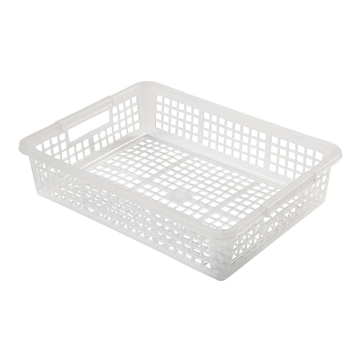 Fun Express Clear Classroom Storage Baskets with Handles, 6 Piece