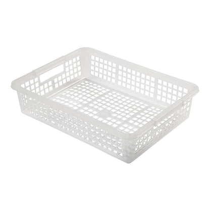 Fun Express Clear Classroom Storage Baskets with Handles, 6 Piece