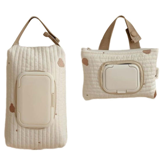 XEGZLH Stylish Bear Embroidery Wet Wipe Pouch for Strollers