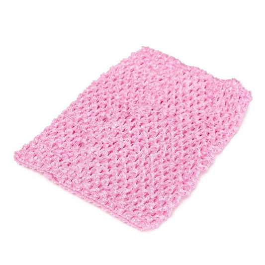 Taxinyx Tube 9" Crochet Crop Top Tube Top Elastic Waistband Headband Hair Band Girls Skirt Removable Rosy