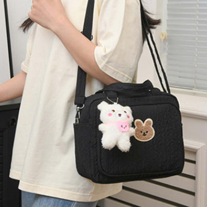 Joygoodta Large Capacity Diaper Bag Tote With Plush Doll And Adjustable Strap (photo 2)