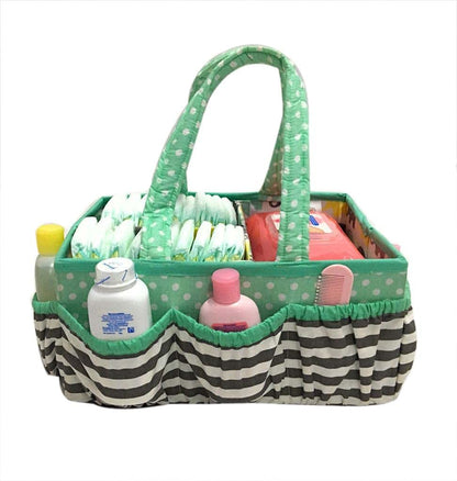 Bacati Elephants Unisex Nursery Fabric Storage Caddy (photo 3)