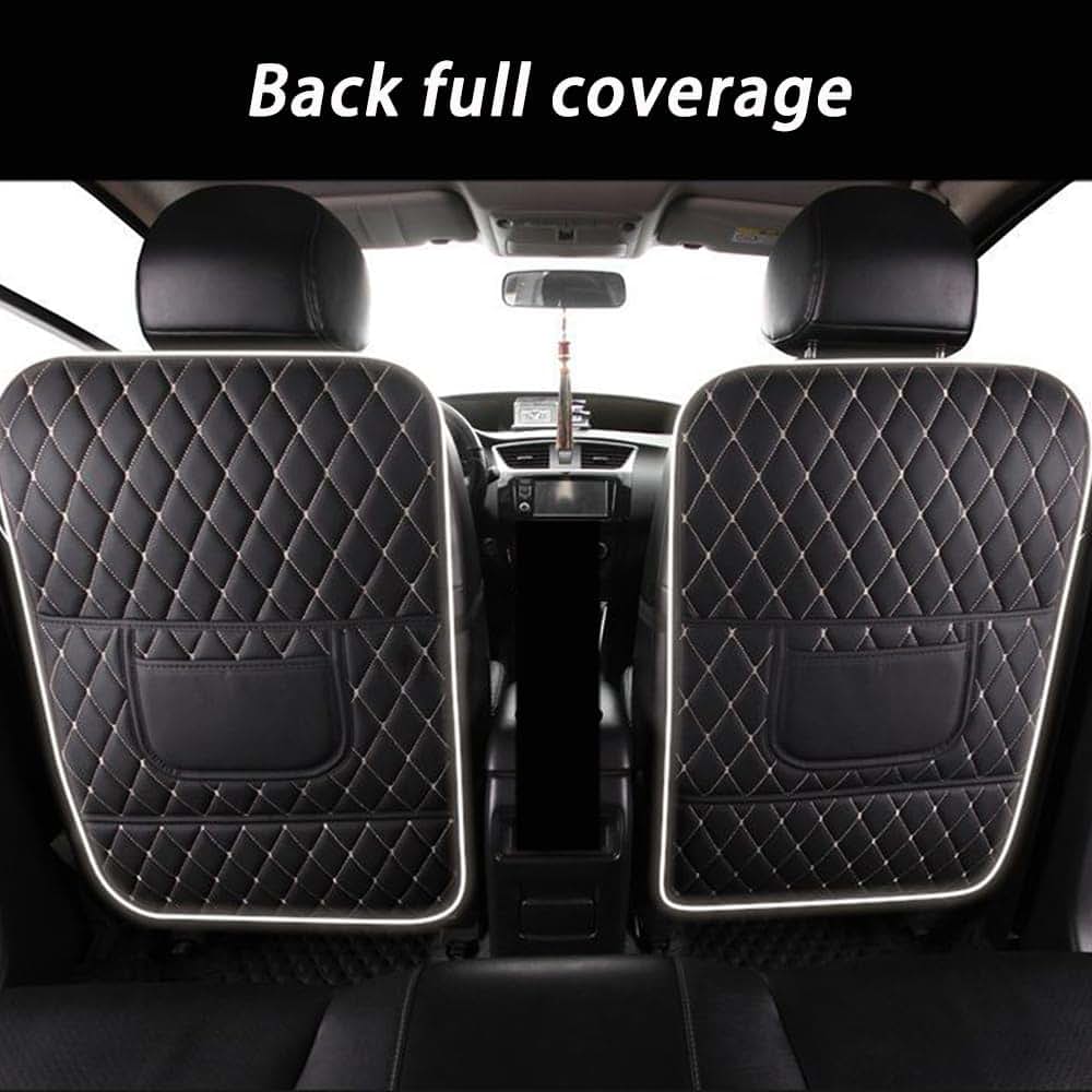 Dxdzznb Car Seat Kick Mat For Chevy Blazer, 2 Pack Red Seat Back Protector (photo 2)