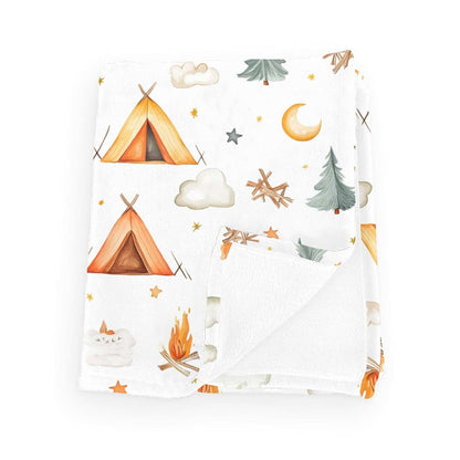 Wicbfdfv Cute Camping Tent Pine Baby Blanket Tree 40x50 Inch