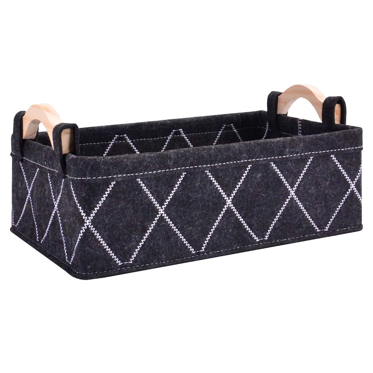 Elyxen Storage Baskets Decorative Felt Bin Rectangular for Closet Cube Nursery Container for Towels Tissues Toiletry