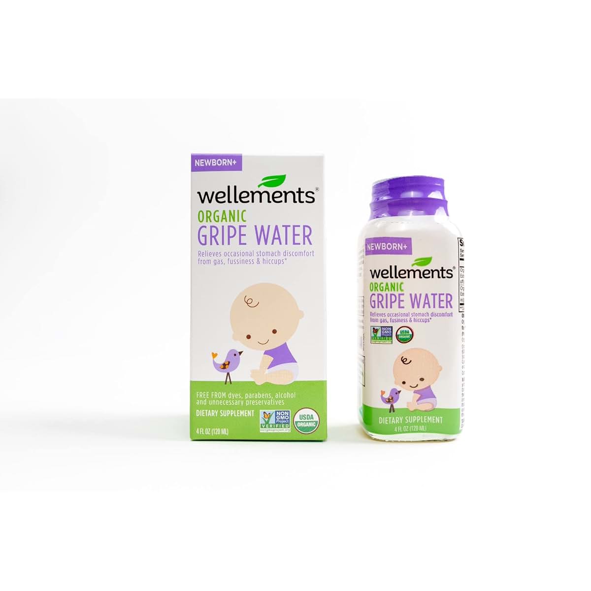 Wellements Organic Gripe Water for Infant Digestive Support