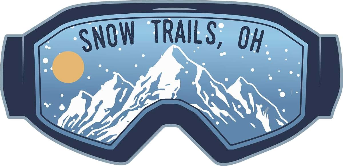 Snow Trails Ohio Ski Adventures Souvenir Magnet Goggle Design