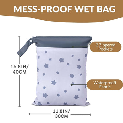 BebeBiu Cloth Diaper Wet Bags – Waterproof Reusable Storage Set (photo 3)