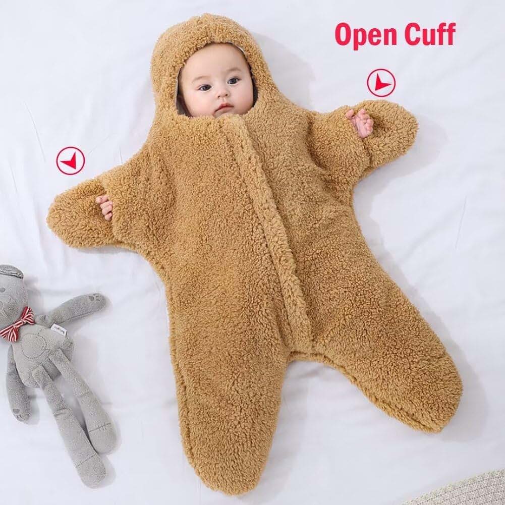 Baby Starfish Onesie Thick Fleece Swaddle Sleeping Sack