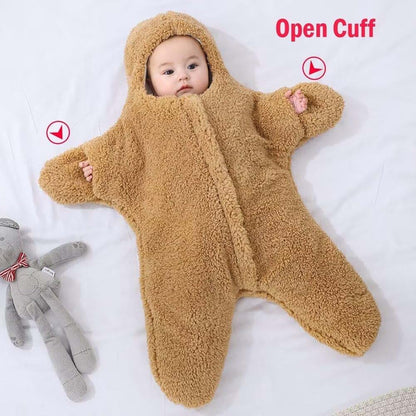 Baby Starfish Onesie Thick Fleece Swaddle Sleeping Sack