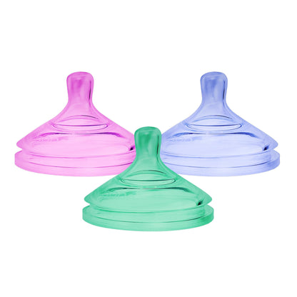 Boon Nursh Silicone Baby Bottle Nipples Fast Flow