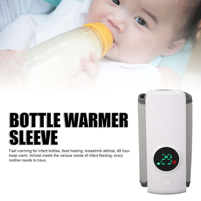 YUEHISY Wireless Bottle Warmer Sleeve, Fast Heating Portable Milk Warmer with 6000mAh Battery