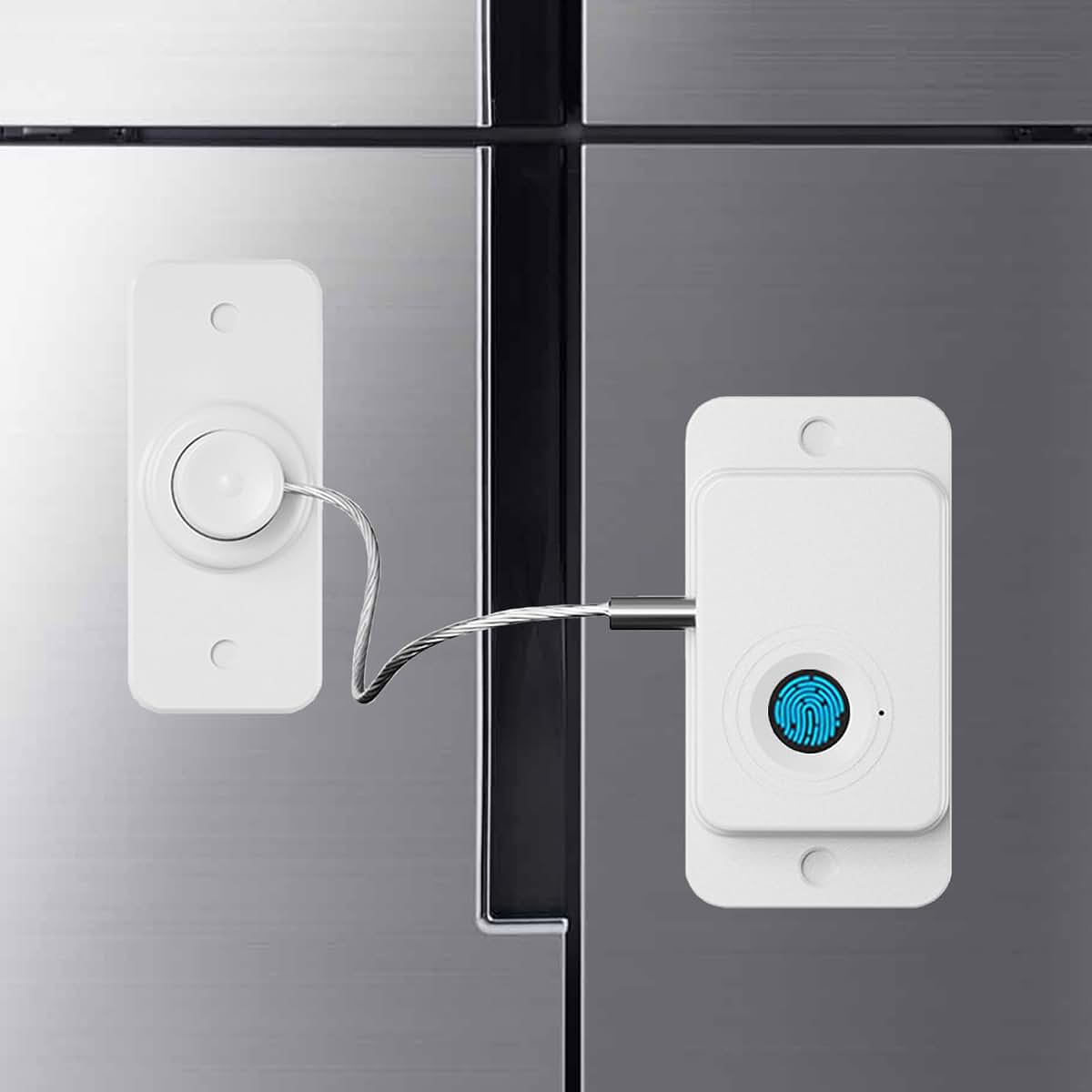 Kizzhisi Fingerprint Refrigerator Lock for Cabinets, Drawers, and Appliances